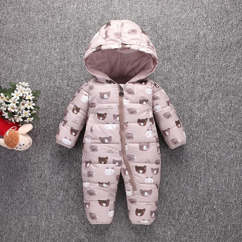 Детский комбинезон с капюшоном и медведем х/б|baby down snowsuit|baby snowsuitbaby snowsuit |