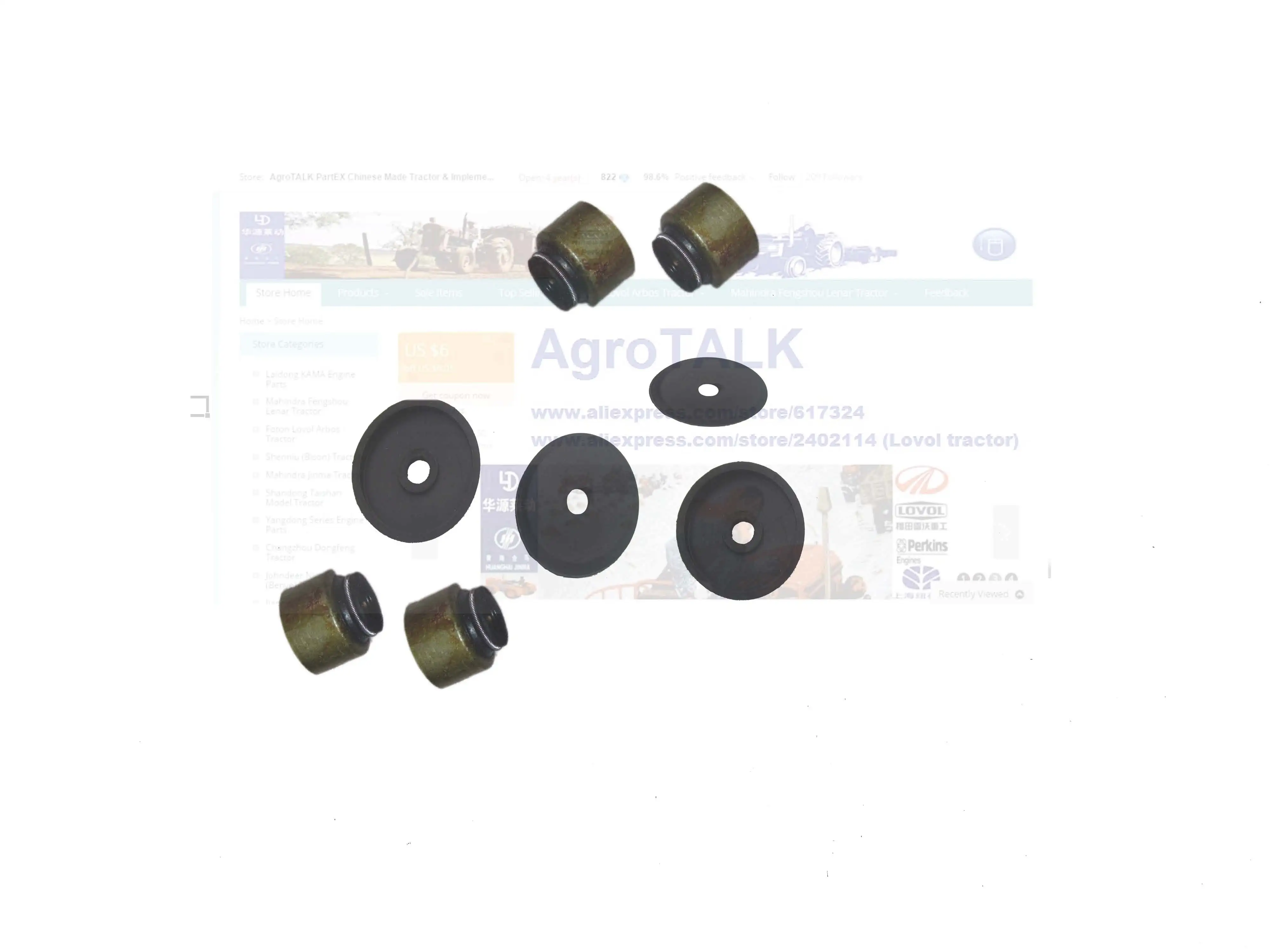 Набор уплотнений клапанов/резиновых для Estate Fengshou FS180-3 / FS184 с двигателем номер