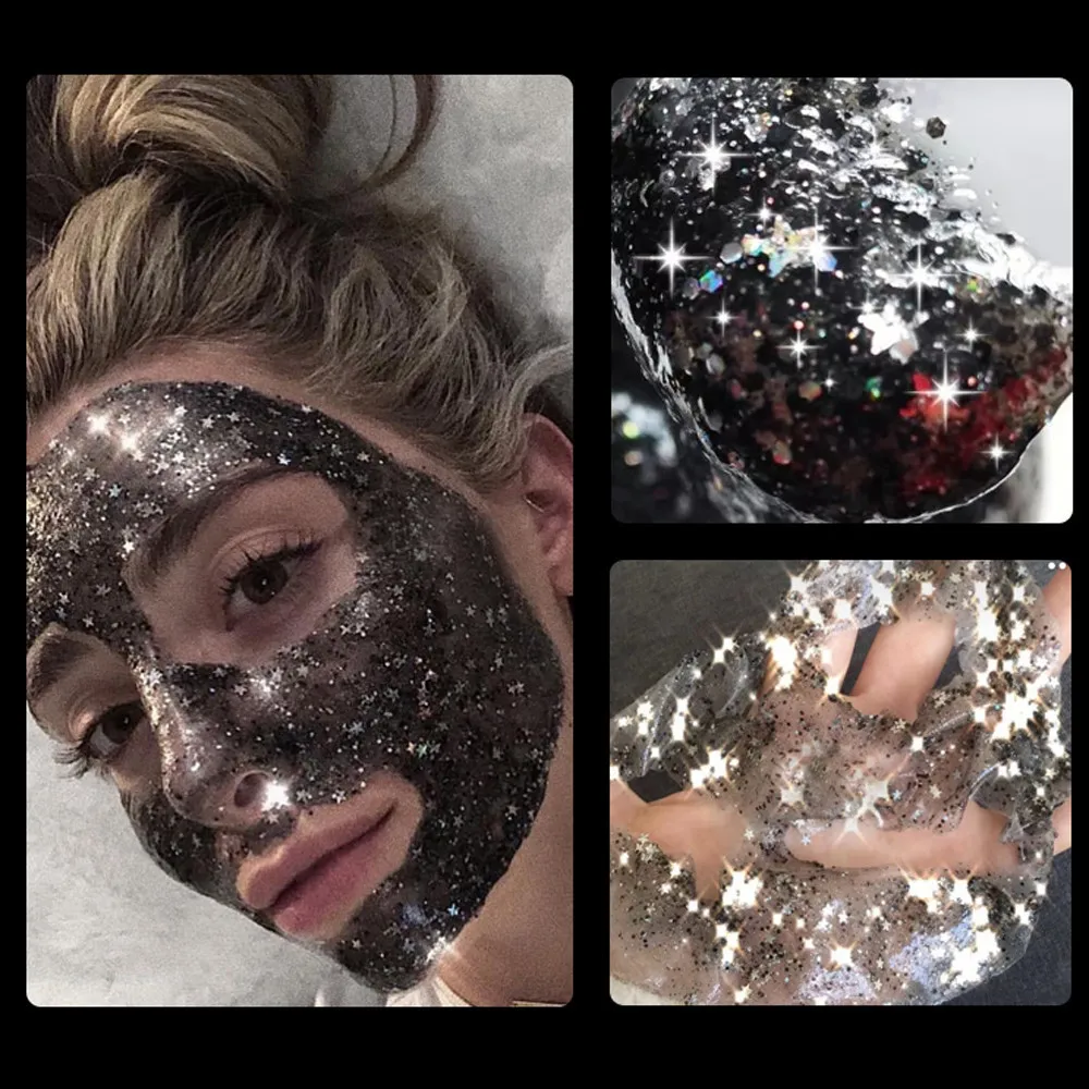 Блестящая золотая отшелушивающая черная маска для лица от Black Dots средство