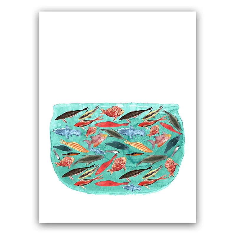 Горячая Распродажа скандинавский стиль Кошачий шарф Рыбный бак синего и желтого