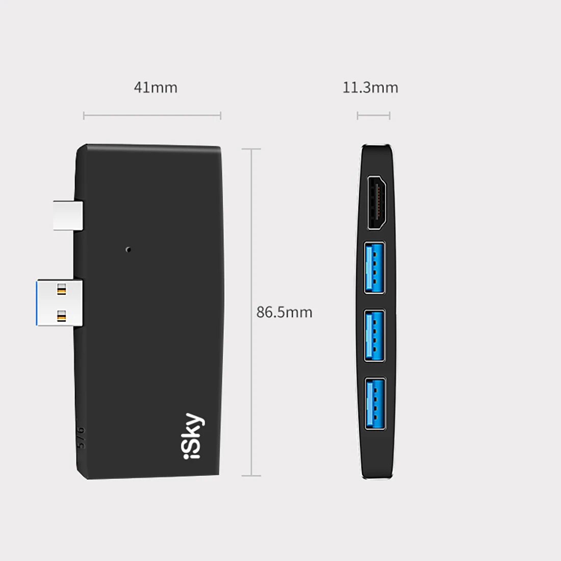 iSky for Microsoft Surface USB Hub Pro5 Pro6 Pro2017 USB Expansion HDMI SD TF USB3.0 6 in 1 Mini DP External USB