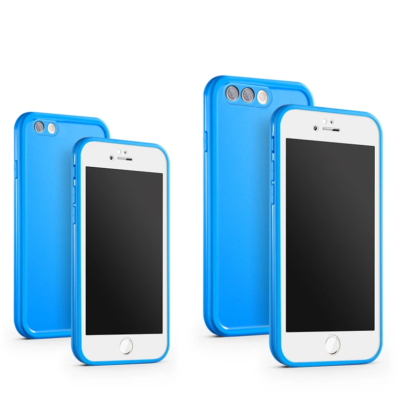 Blue and White Водонепроницаемый чехол для телефона для iPhone 6 6s 7 8 Plus SE 5S чехол для плавания и дайвинга водонепроницаемый чехол из ТПУ для iPhone X XS XR XS Max Coque - Цвет: Blue and White