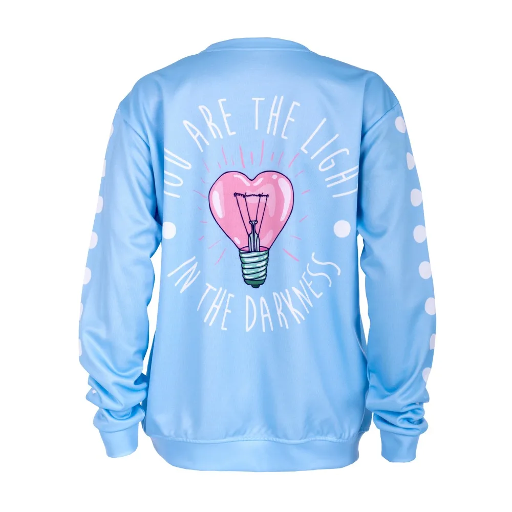 3D THE LIGHT IN DARKNESS Print Women Sweatshirts Autumn Winter Long Sleeve Hoodies Pullover O-Neck Mujer Sudaderas | Женская одежда