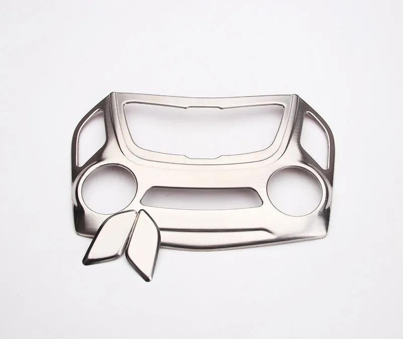 silver 3pcs Высококачественная Центральная панель управления из нержавеющей стали Декоративная яркая Рамка Кондиционер панель для Chery ARRIZO5 ARRIZO 5 - Цвет: silver 3pcs