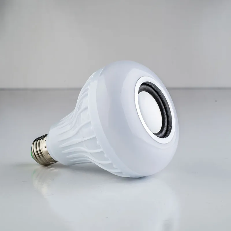 Miindzo new E27 Wireless Bluetooth Speaker 12W RGB Bulb LED Lamp 110V 220V Smart Led Light Music Player Audio Remote Control | Электроника
