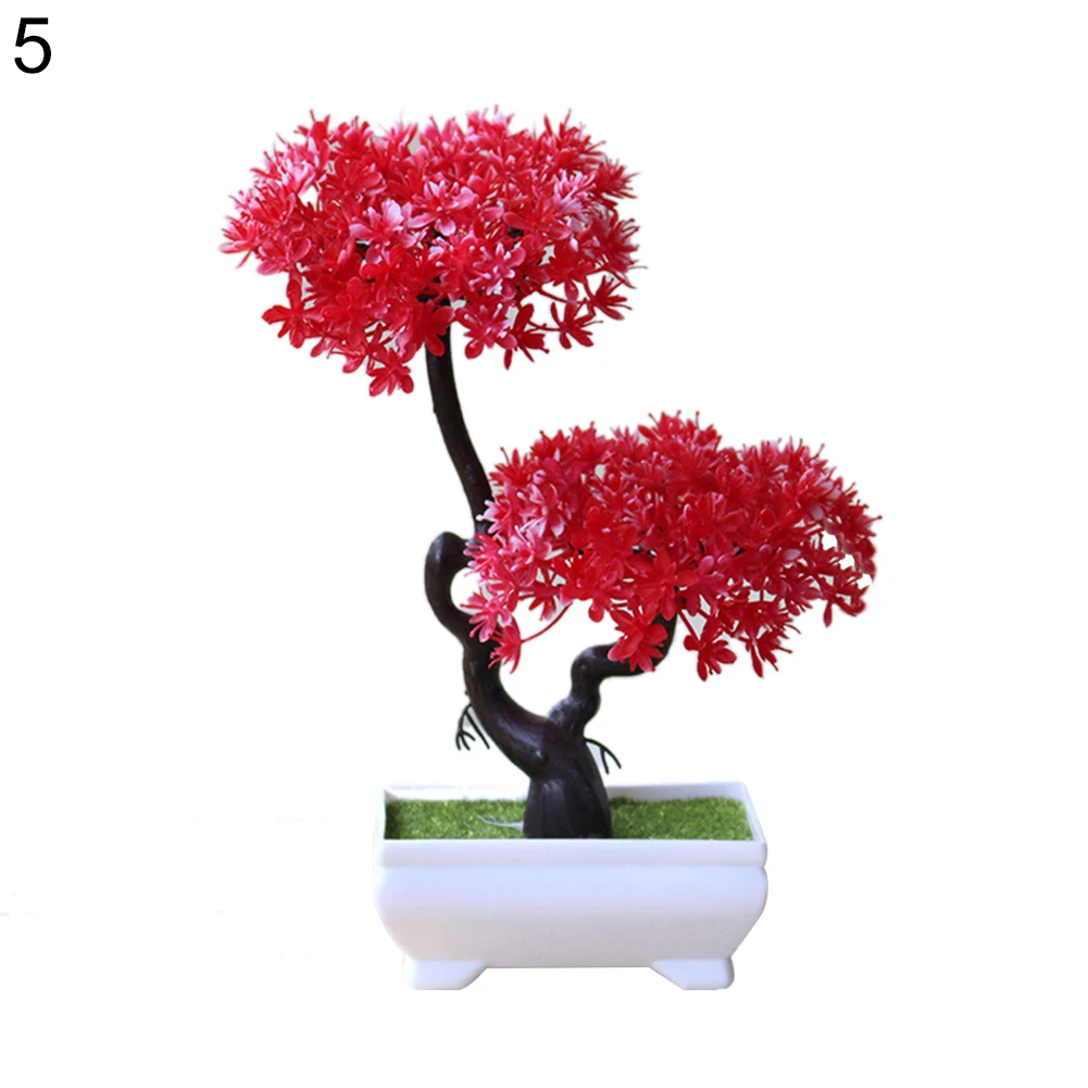 hot!2019 New Arrival Artificial Plant Tree Bonsai Fake Potted Ornament Home Hotel Garden Decor Gift Cheap Plant Artificial Plant images - 6