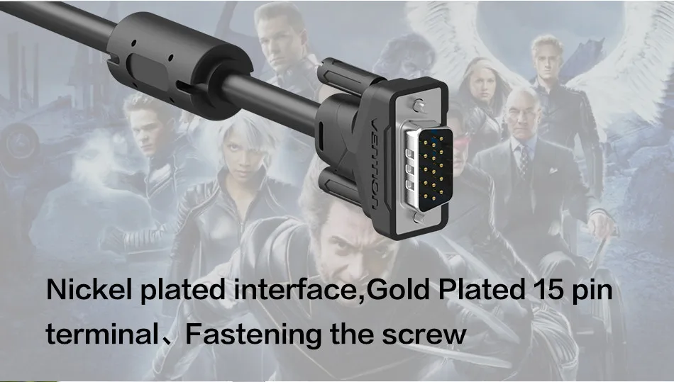 Кабель Vention 1080P VGA кабель для компьютерного монитора 1,5 м кабель VGA 2 м 3 м 5 м 20 м для компьютера проектор монитор экран ТВ видео кабель