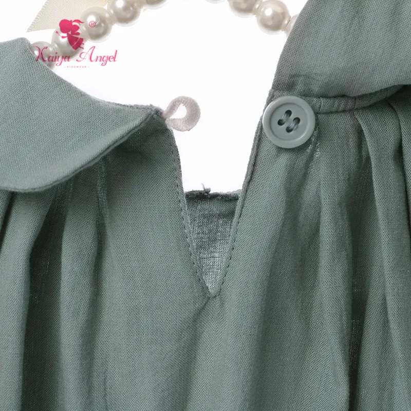 Kaiya Angel/оптовая продажа Новейшая одежда для маленьких девочек Однотонный Модный