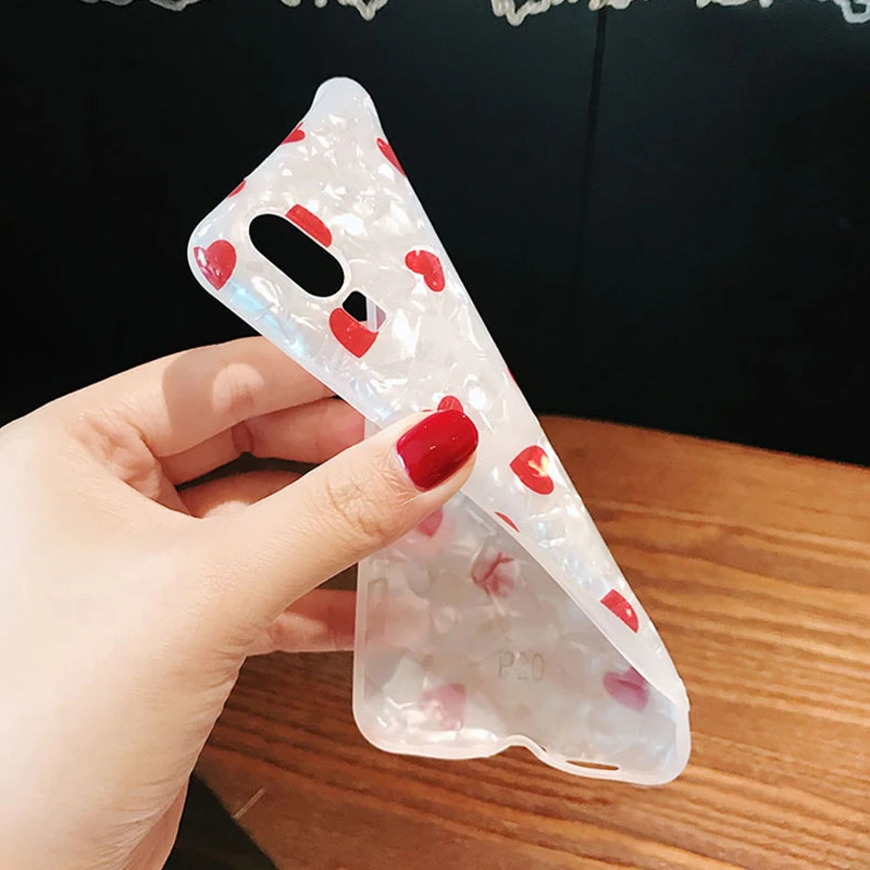 YHBBCASES Retro Polka Dot Phone Case For Huawei P10 Plus P20 Pro Mate 10 20 Honor 9 Cases Cute Love Heart Soft IMD Cover |