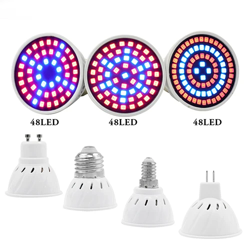 ABS Growing Lamp Полный спектр cfl светодиодный Grow светильник Лампада E27 E14 MR16 GU10 комнатное растение лампы цветущие растения Гидропоника Системы ИК УФ сад 110V 220V - Испускаемый цвет: ABS Growing Lamp