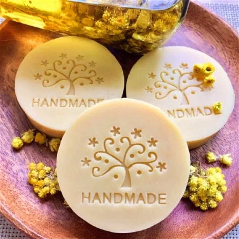 Бесплатная доставка 50*44 мм DIY Craft мыло ручной работы марки Дерево желаний дизайн