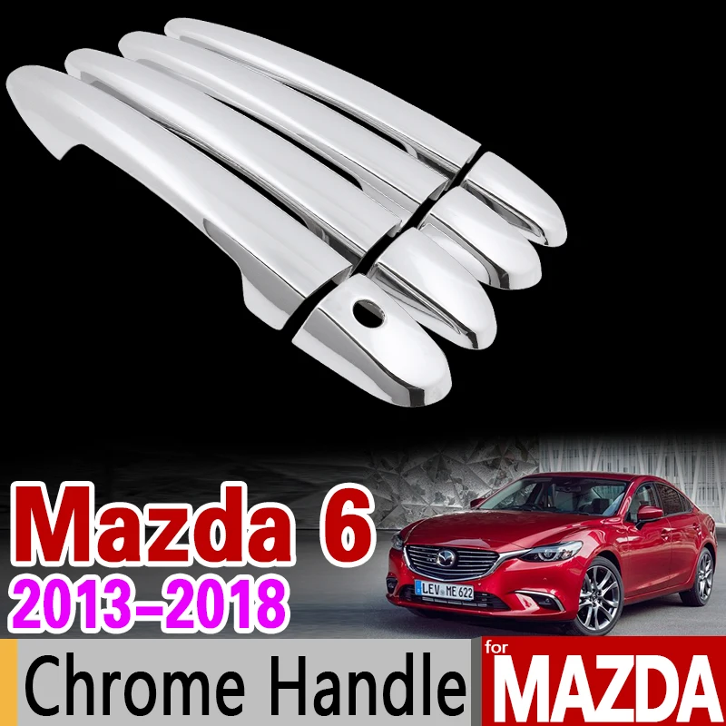 Набор хромированных накладок на ручки для Mazda 6 Atenza 2013 2018 2014 2015 2016 GJ GL Sedan Wagon