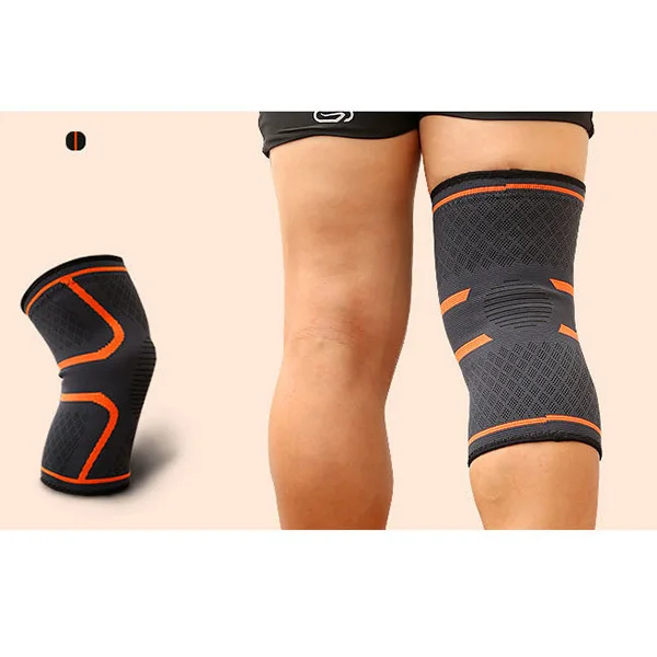 Orange 1 шт., L-3XL размера плюс, нейлоновые наколенники для бега, велоспорта, эластичные, для фитнеса, поддерживающие подтяжки, гимнастический продукт для колена - Цвет: Orange