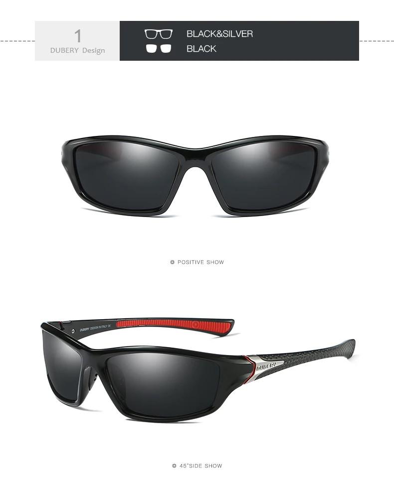 DUBERY Polarized Sunglasses For Men Retro Male Sun Glasses Mirror Mens Night Vision Goggles Shades Brand Designer Oculos