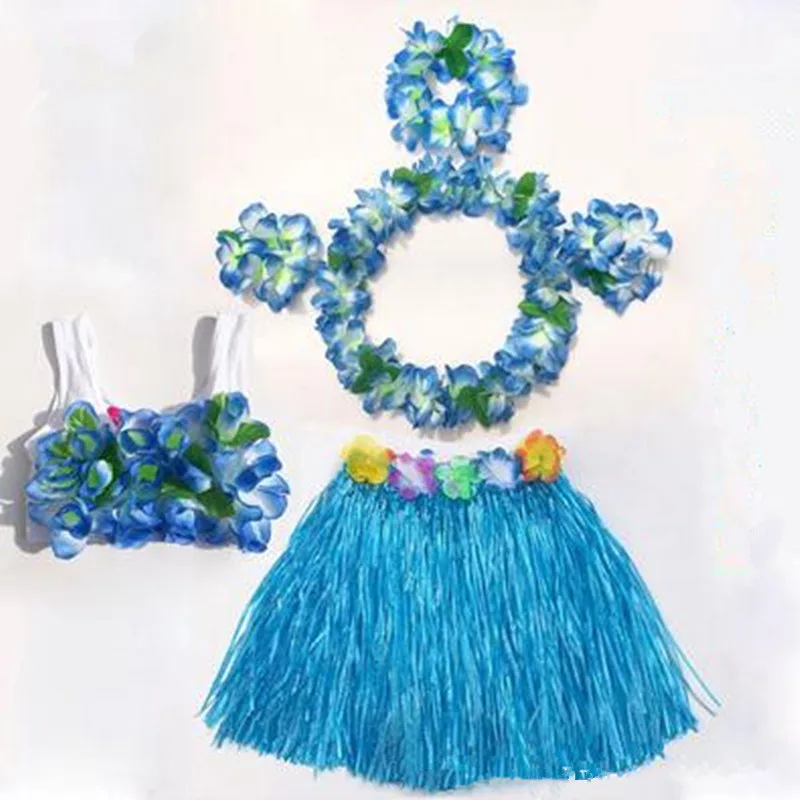 Новинка повязка на голову с гавайским цветком венок гирляндой юбка травой хула