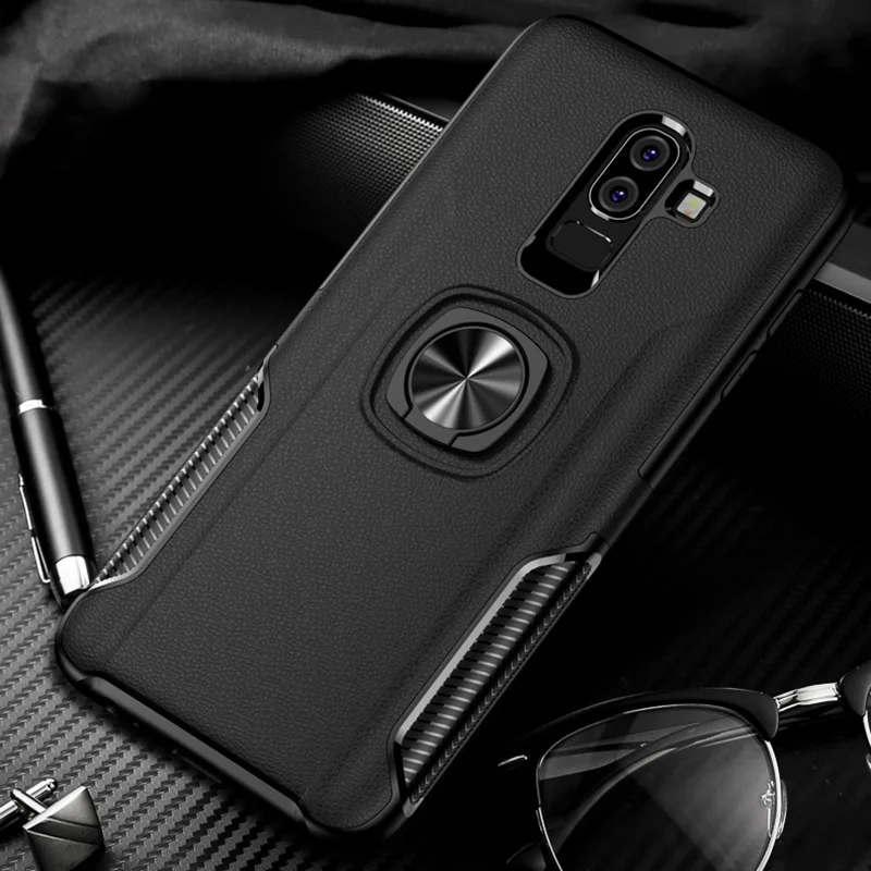 С кольцом держателем противоударный защитный чехол для Samsung Galaxy J4 J6 J8 2018
