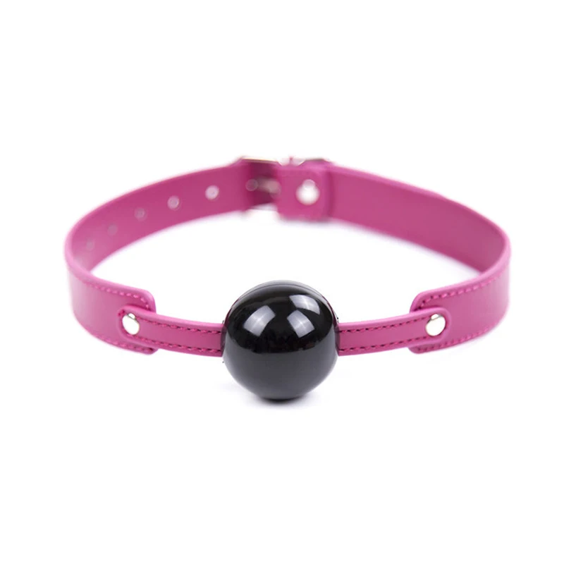 Sky blue purple Adult Mouth Plug Female Gag Stuffed Black Ball PU Leather Sex Lingerie Exotic Accessories |