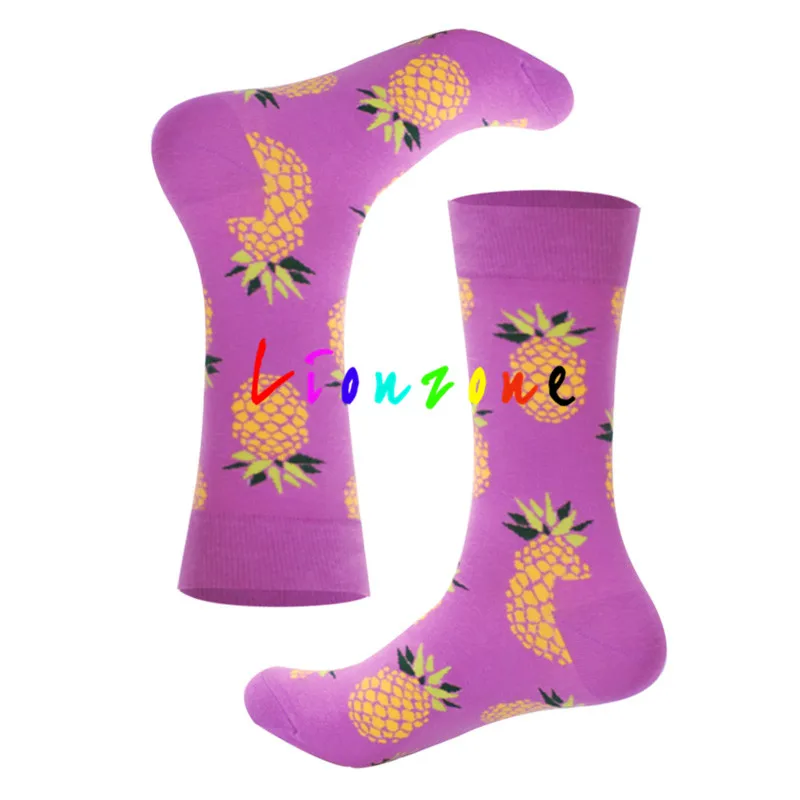 Lionzone Happy Socks женские носки больших размеров с фруктами и известными искусствами, дизайнерские носки хлопковые с забавным рисунком, уличная одежда, подарок для влюбленных