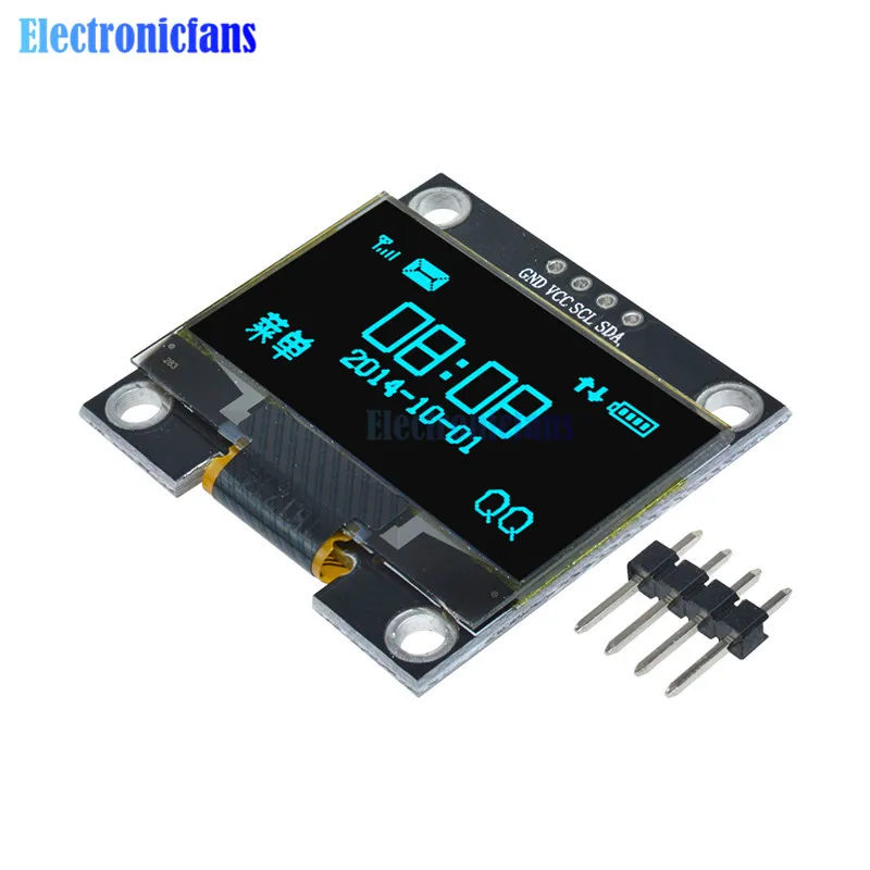 4PIN 1," 1,3 дюймов IIC IEC серийный 128x64 SSH1106 OLED ЖК-дисплей белый/синий экран модуль для Arduino 12864 плата с ЖК-экраном