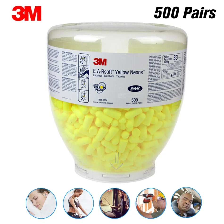 500 pairs Earplugs 3 м One Touch Pro ушной диспенсер для модели 1001 и 1004 затычки для ушей сохранение слуха, синий - Цвет: 500 pairs Earplugs