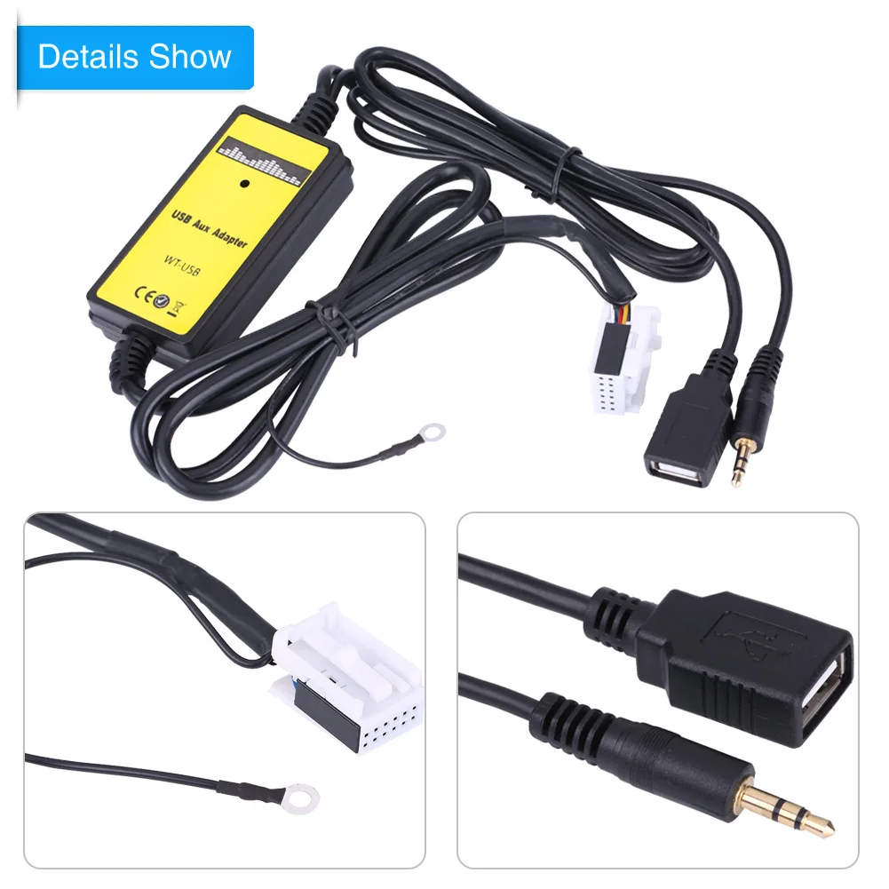 Автомобильный USB Aux In адаптер SOONHUA кабель для MP3 плеера радио аудио интерфейс