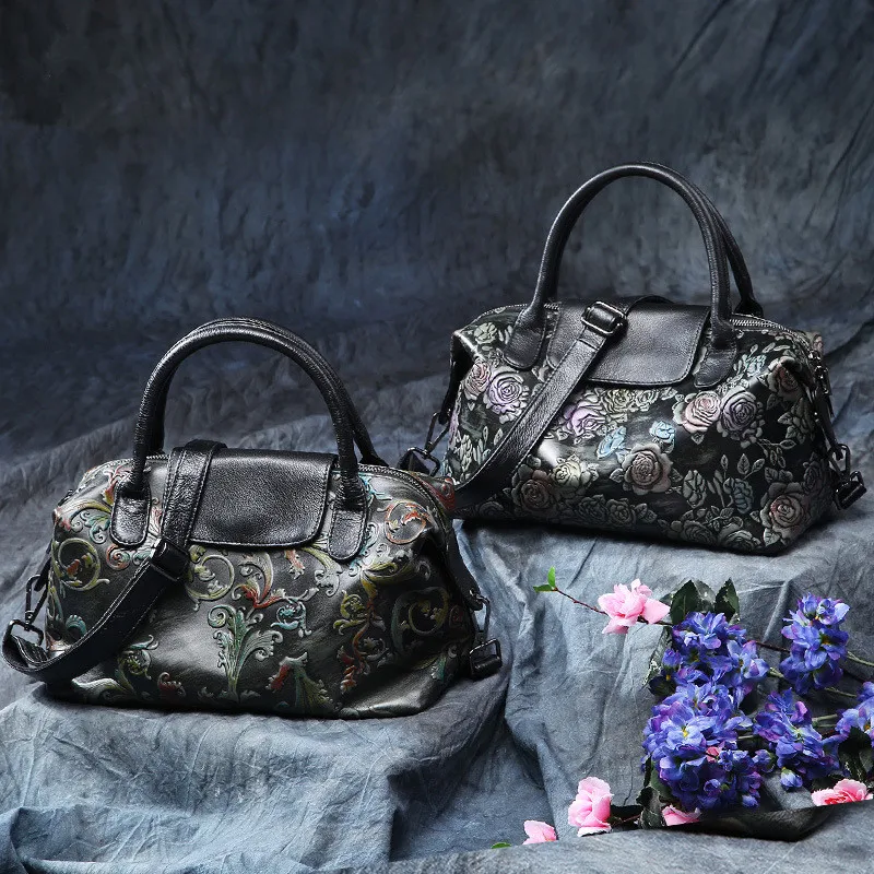2020 новые модные женские сумки из воловьей кожи с принтом сумка через плечо ретро