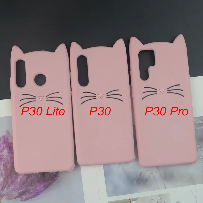 Милый силиконовый чехол с 3D рисунком для Huawei Honor 10i, японские блестящие Чехлы для телефона с изображением бороды, кошки, милых ушей, котенка