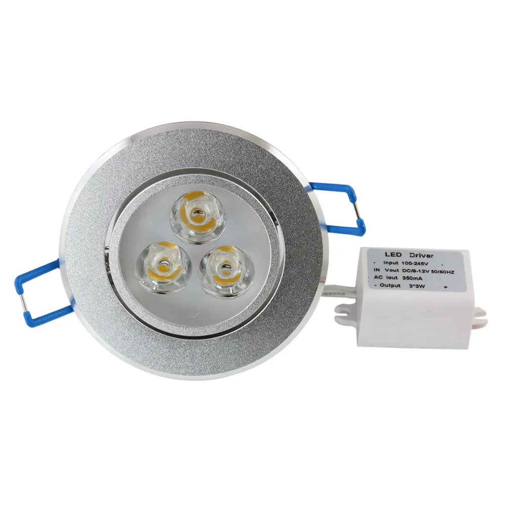9W 3x3W 110v 220v Dimmable или luminaria teto светодиодные встраиваемые светильники lamparas de techo lampada