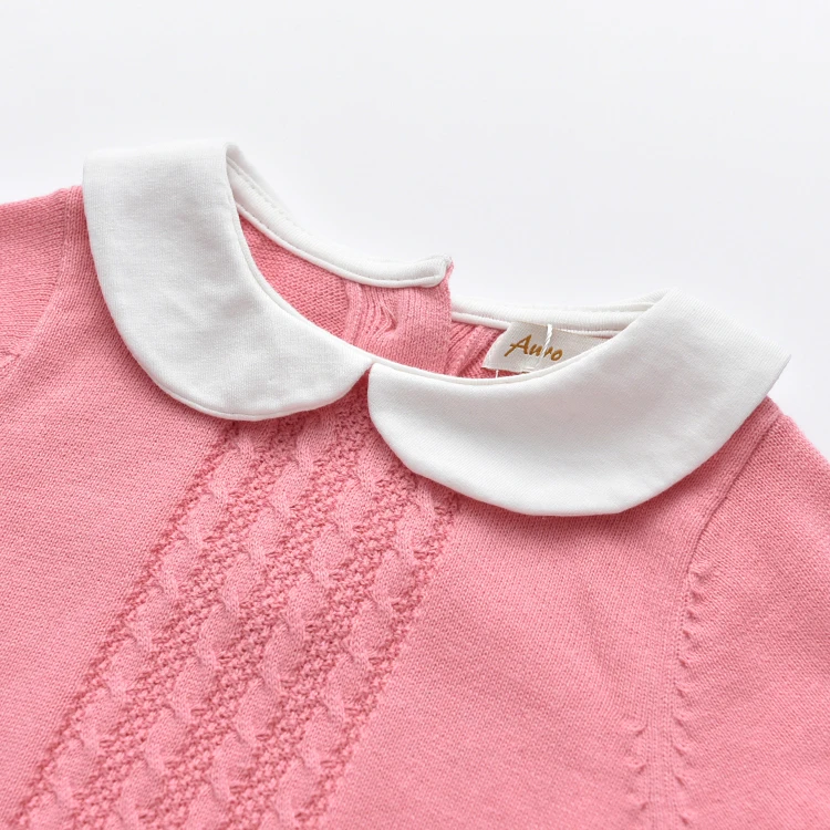 Трикотажное платье с длинными рукавами для маленьких девочек осенняя одежда