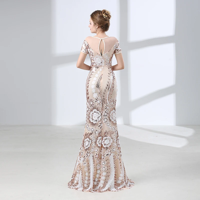 Платье с коротким рукавом Forevergracedress яркое длинное формальное платье Русалочки