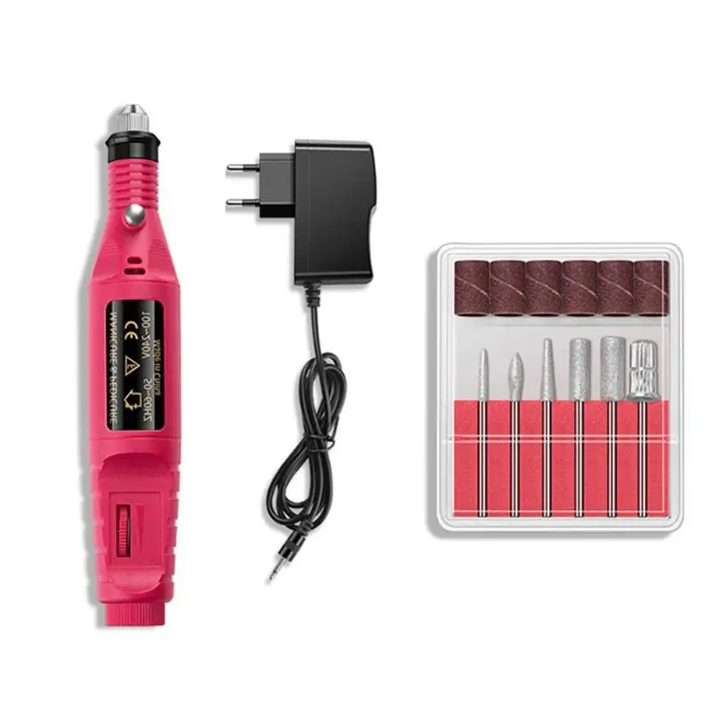 EU Plug Professional Electric Nail Drill Machine Set Manicure Machine Nail Art Polish Drill Pen Pedicure Nail File Nail Art Tools Kit - Цвет: EU Plug