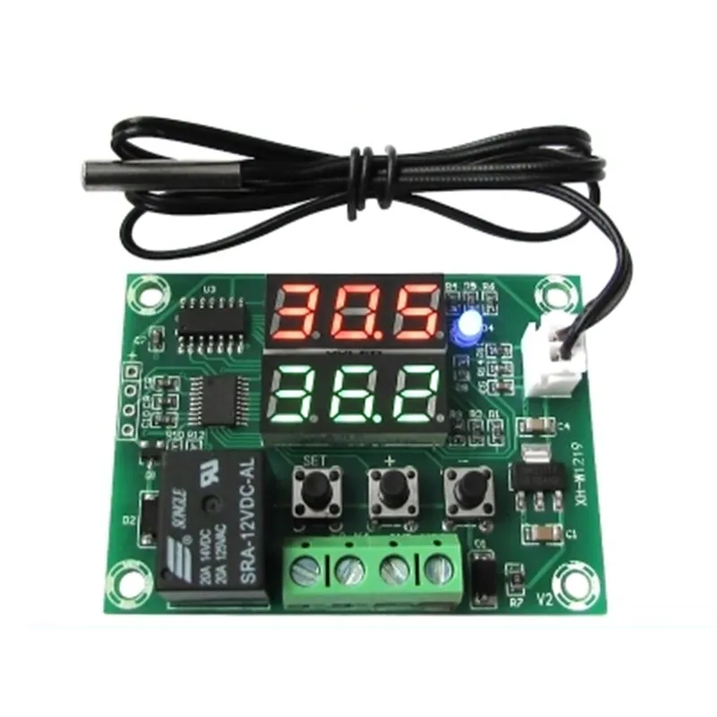 XH W1219 DC 12V регулятор температуры термостата переключатель двойной светодиодный