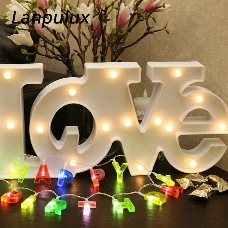Lanpulux с днем рождения буквенная лампа красочные светодиодные детские ночные