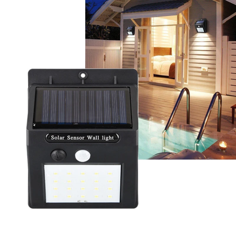 Светодиодный фонарик с датчиком настенный водонепроницаемый уличный светильник