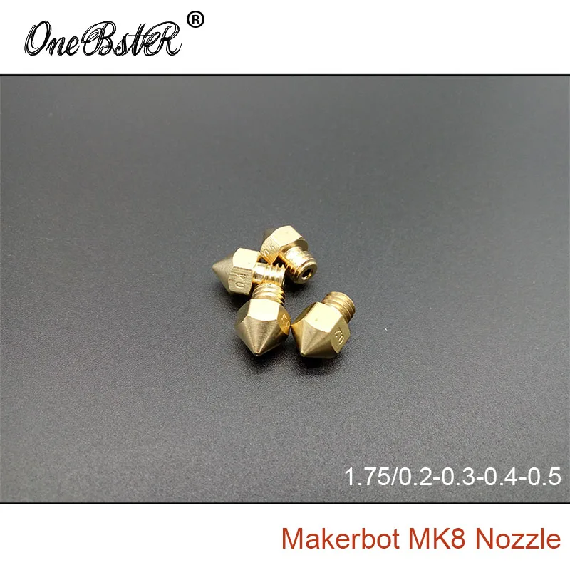 4 шт./лот Makerbot MK8 сопло 0 2 3 5 для ABS PLA 1 75 мм поставки 3D части принтера специальное