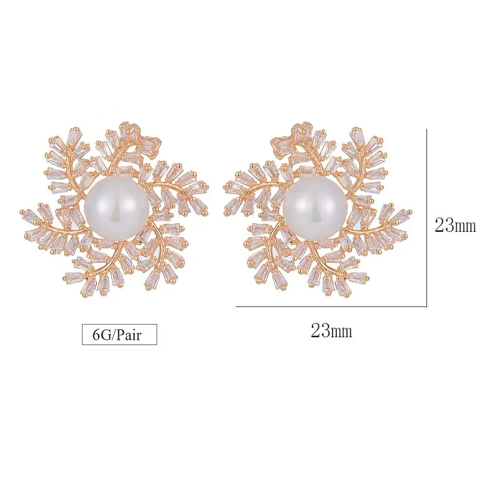 Женские серьги-гвоздики SISCATHY серьги с искусственным жемчугом и микро кубическим