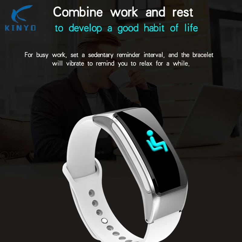 KINYO smartband clock watch men bluetooth dial call blood pressure oxygen fitness smart bracelet sports tracker wristband | Электроника