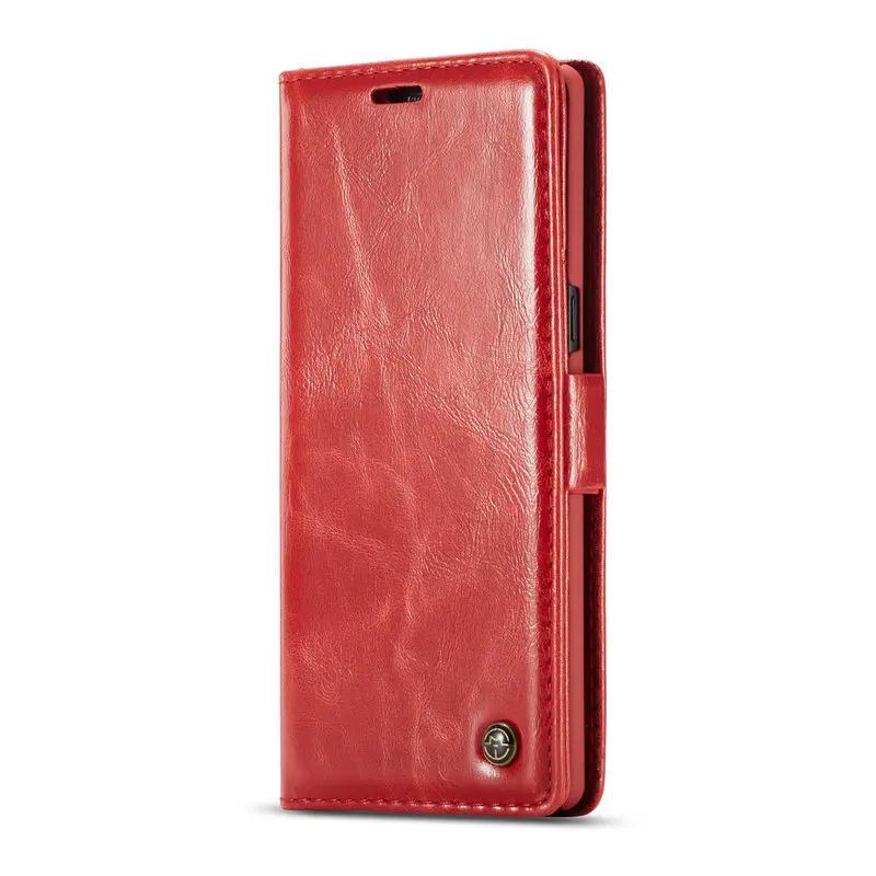 Red Чехол-Кошелек CaseMe для samsung Galaxy Note 9 с подставкой, кожаный флип-чехол, Ультратонкий Роскошный чехол для телефона, кредитная карта, чехол для денег - Цвет: Red