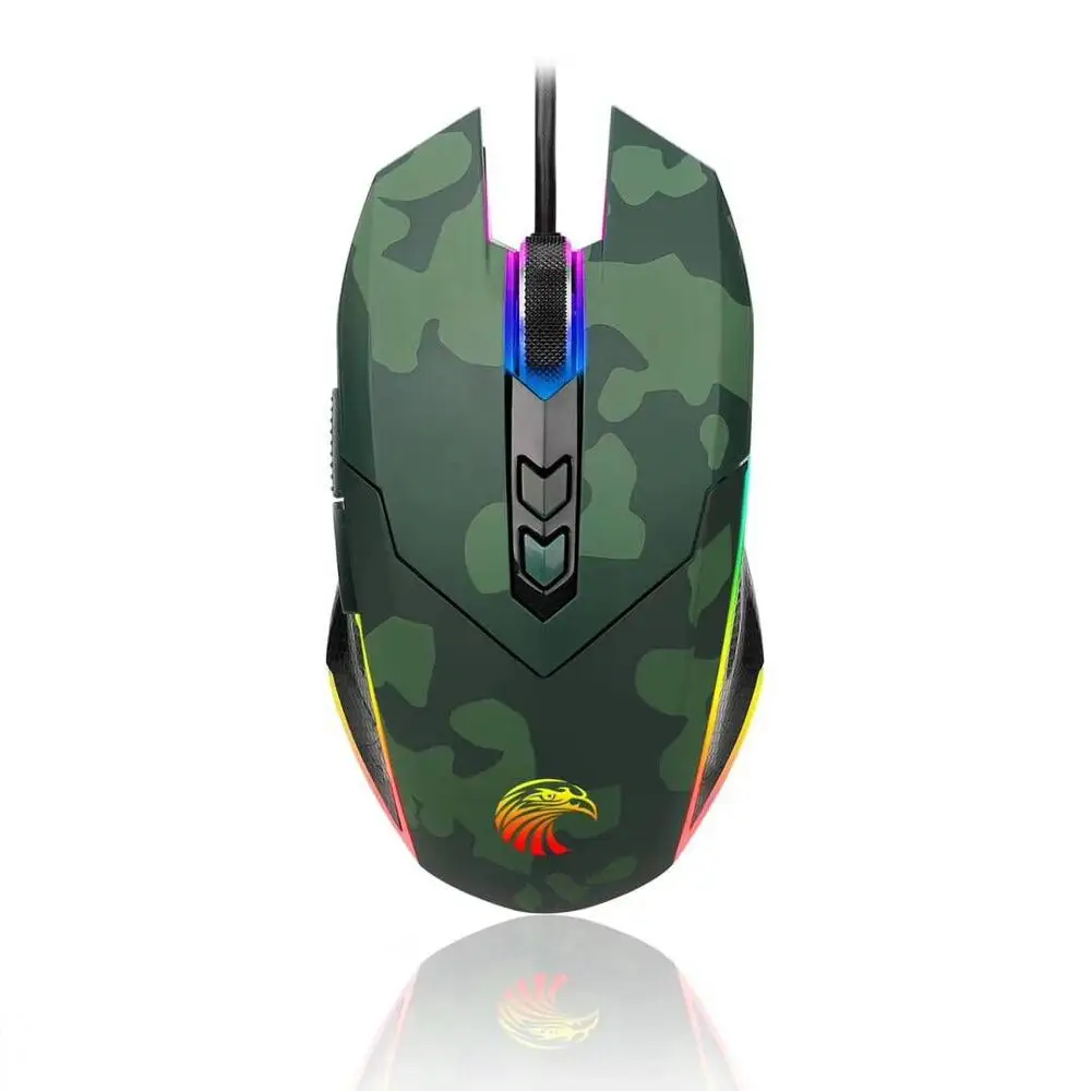 Camouflage Камуфляжная игровая мышь 5000 dpi с 6 автоматически меняющимися цветами для компьютера/ПК/ноутбука USB Проводная мышь 6 Регулируемых уровней dpi - Цвет: Camouflage