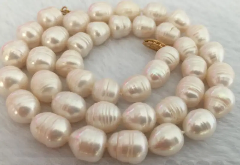 Великолепное ожерелье из белого жемчуга в стиле барокко 10 11 мм 18 дюймов