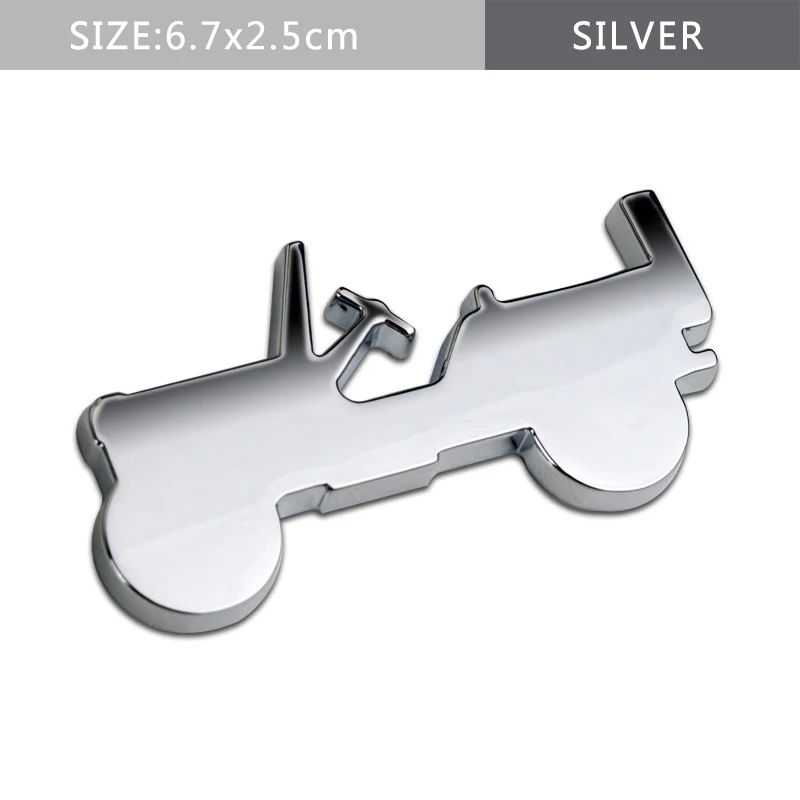 Weilisi silver Автомобильный Стайлинг для Jeep Grand Commander Cherokee Патриот компас Wrangler Jeep Grand Cherokee и Renegade Liberty металлическая наклейка задний значок - Название цвета: Weilisi silver