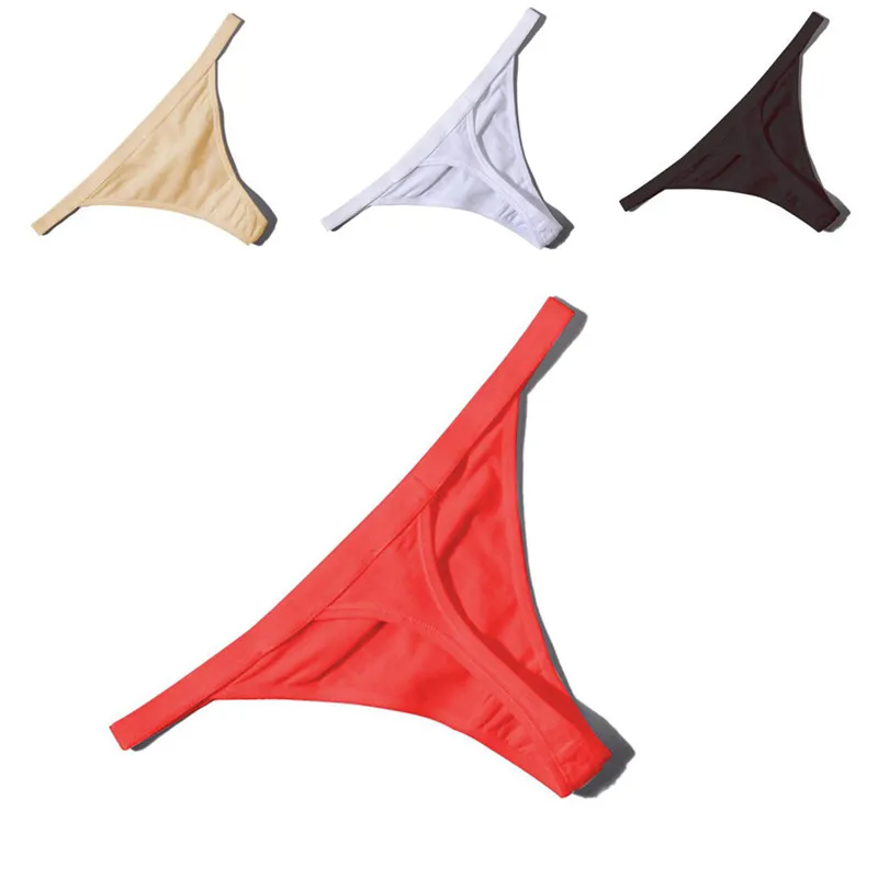 1 шт. женские сексуальные хлопковые стринги с низкой талией трусики Дамское