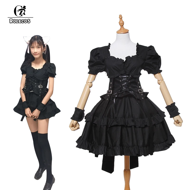 Rolecos готическое платье лолиты викторианское гтик костюм для Хэллоуина