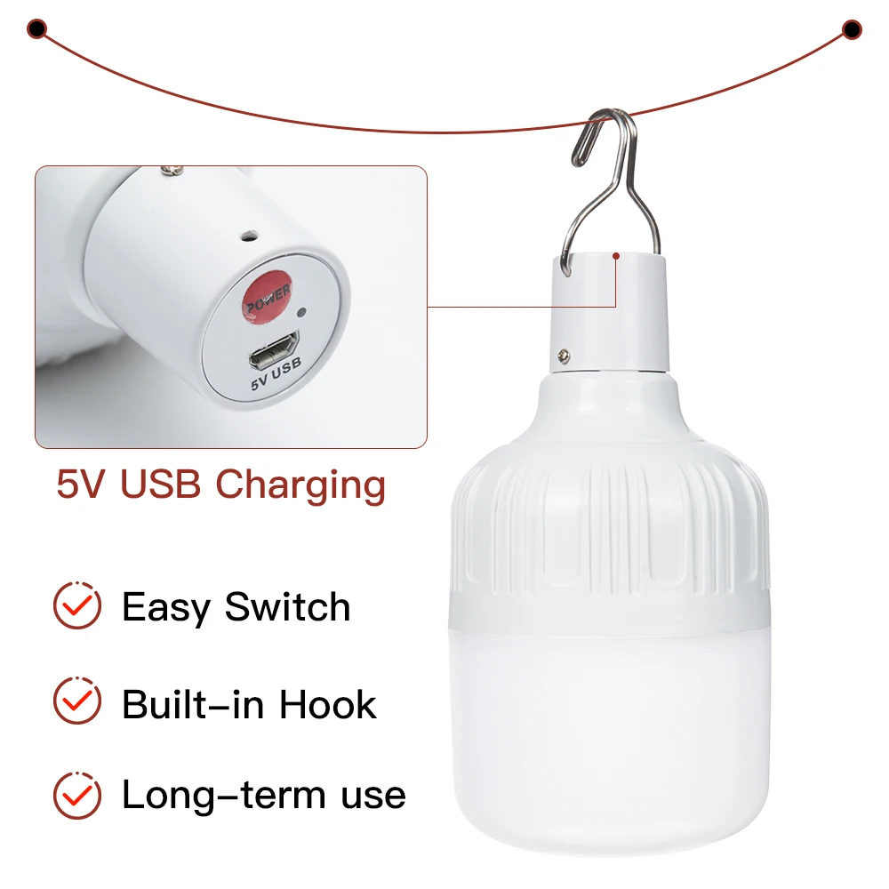 Новое поступление Smart LED30W 40 W 60 W 80 W лампа аварийной сигнализации перезаряжаемая умная лампа