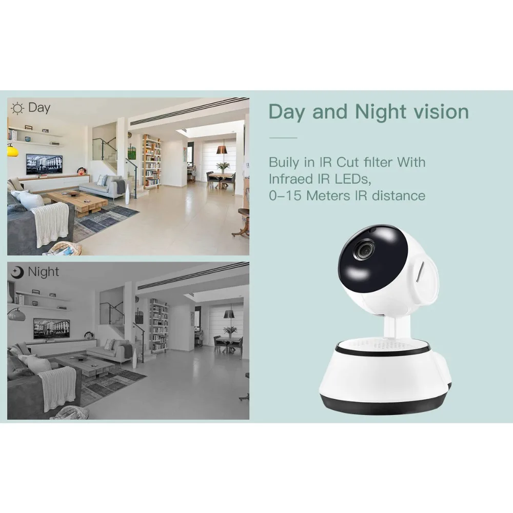 Gadinan CCTV 720P WiFi мини радионяня Беспроводная IP камера PTZ P2P система видеонаблюдения домашний видео монитор ночного видения V380