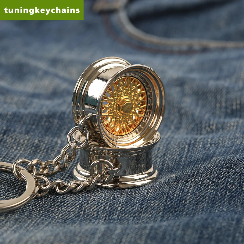 Набор 10 шт. мини брелок для тюнинга обода колеса ключей JDM Hellaflush из цинкового