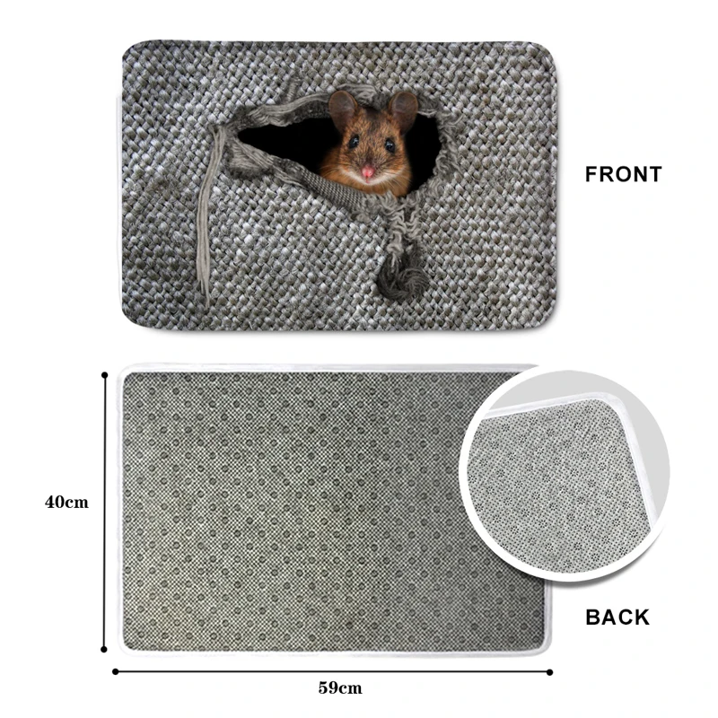 HUGSIDEA 3D серый тканый смешной птица ковер в форме кошки домашний дверной коврик