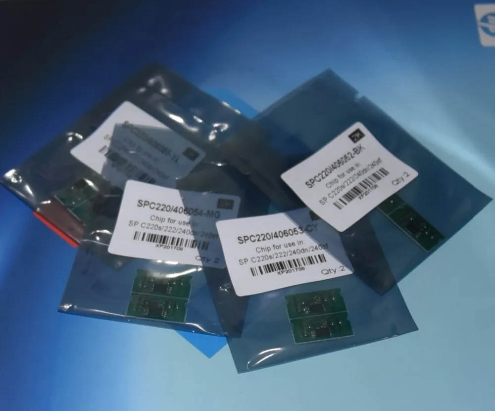 Бесплатная доставка 406052 Совместимость SPC220 SP C220 C222 C240 SPC222 SPC240 тонер чип картриджа