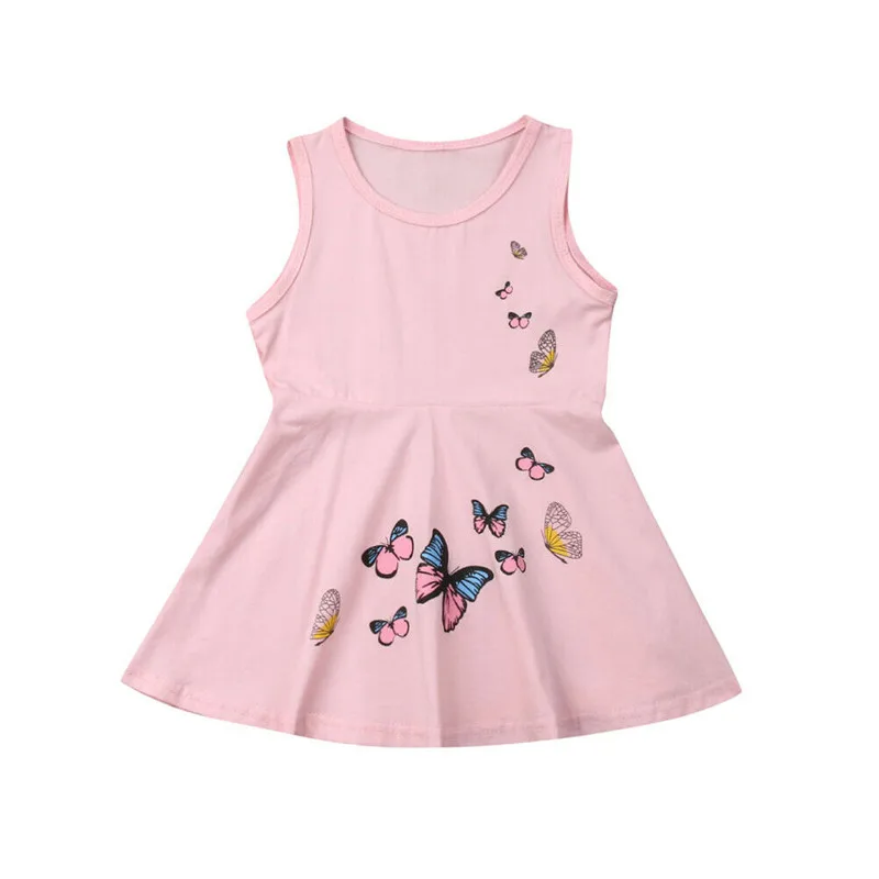 Платье принцессы без рукавов для маленьких девочек детское праздничное платье с