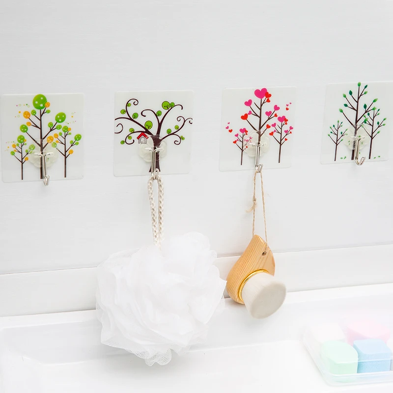 Ключ и декоративные 4 Крючки ПВХ милый мультфильм животных ногтей бесшовные